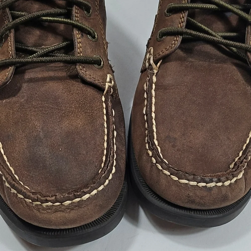 Eastland Seneca Camp Brown Leather Moc Toe Lace Up Classic Chukka Ankle Boot